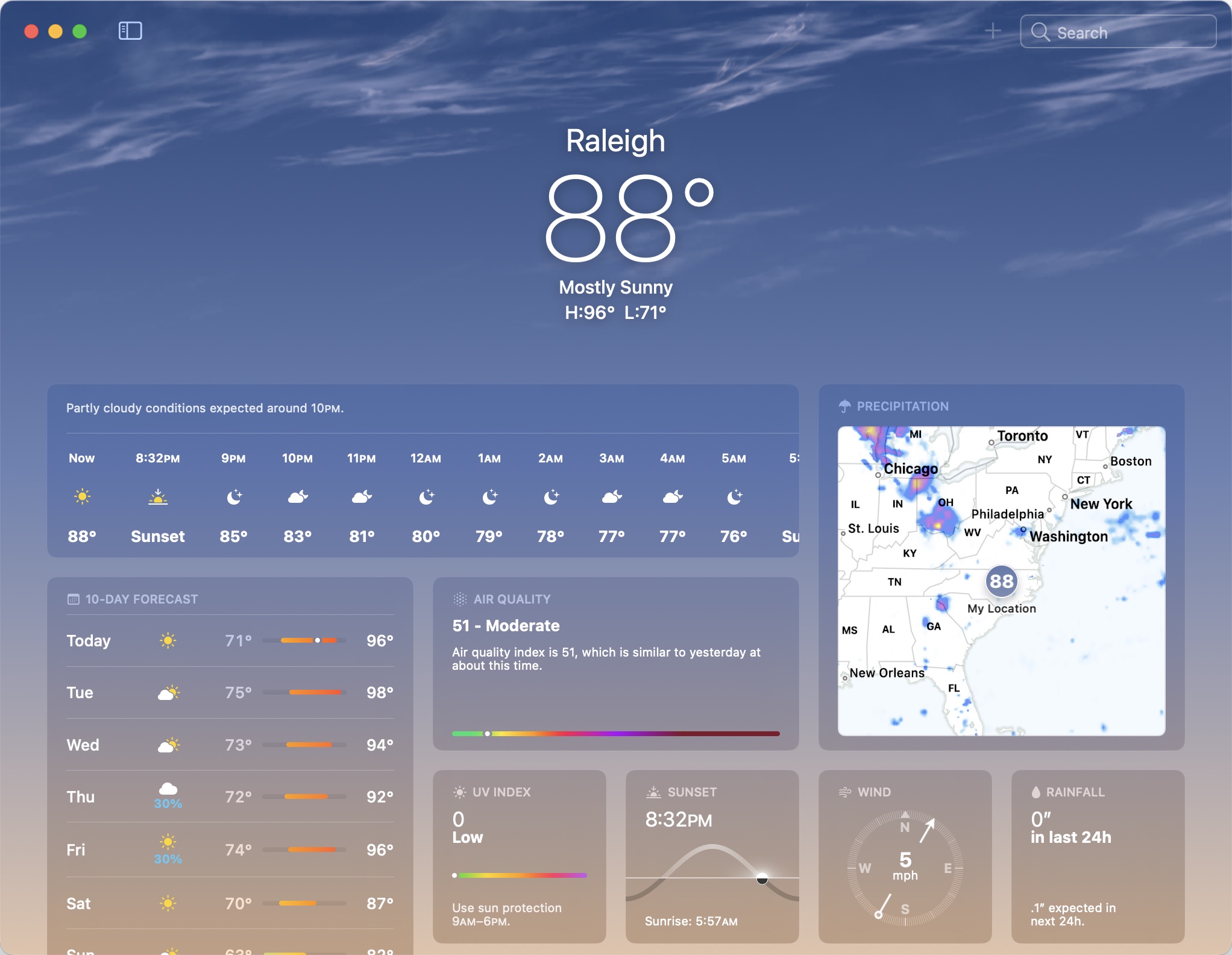 macos ventura weather